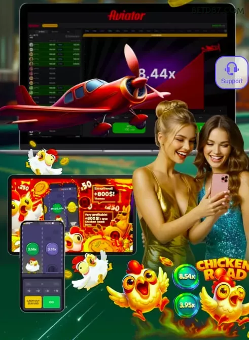 Imagem promocional do aplicativo mobile da betd8